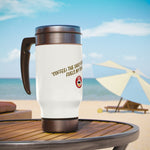 Coffee, the daily brew that fuels my soul.Stainless Steel Travel Mug with Handle, 14oz